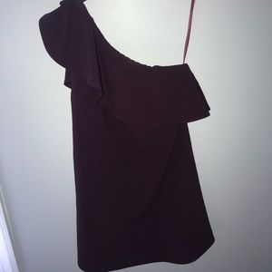off the shoulder one on the shoulder dress